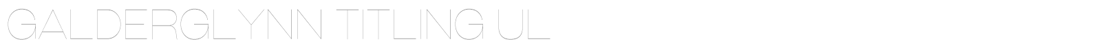 Galderglynn Esquire font preview